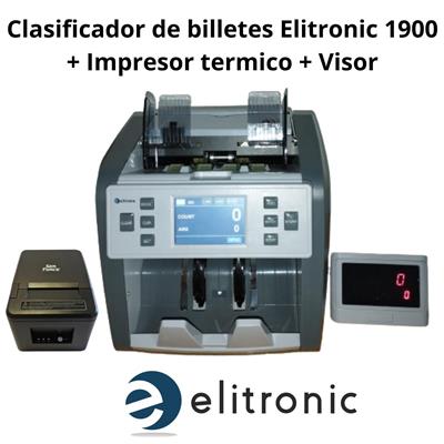 Combo Contador de billetes Elicount ELI-1900 + Impresor Termico